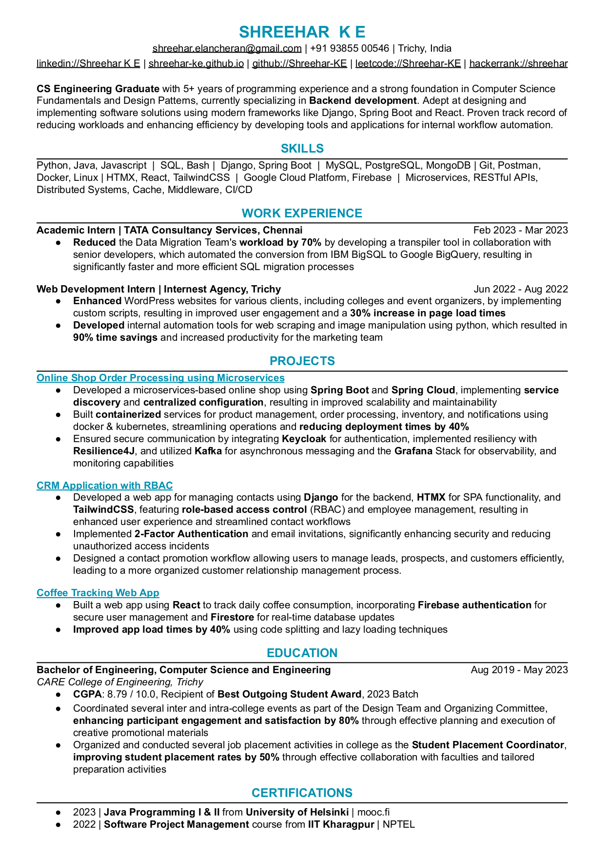 resume